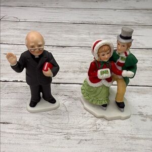 Lefton “The Mayor and Mrs. Skaters and Reverend O’Toole” Christmas Village